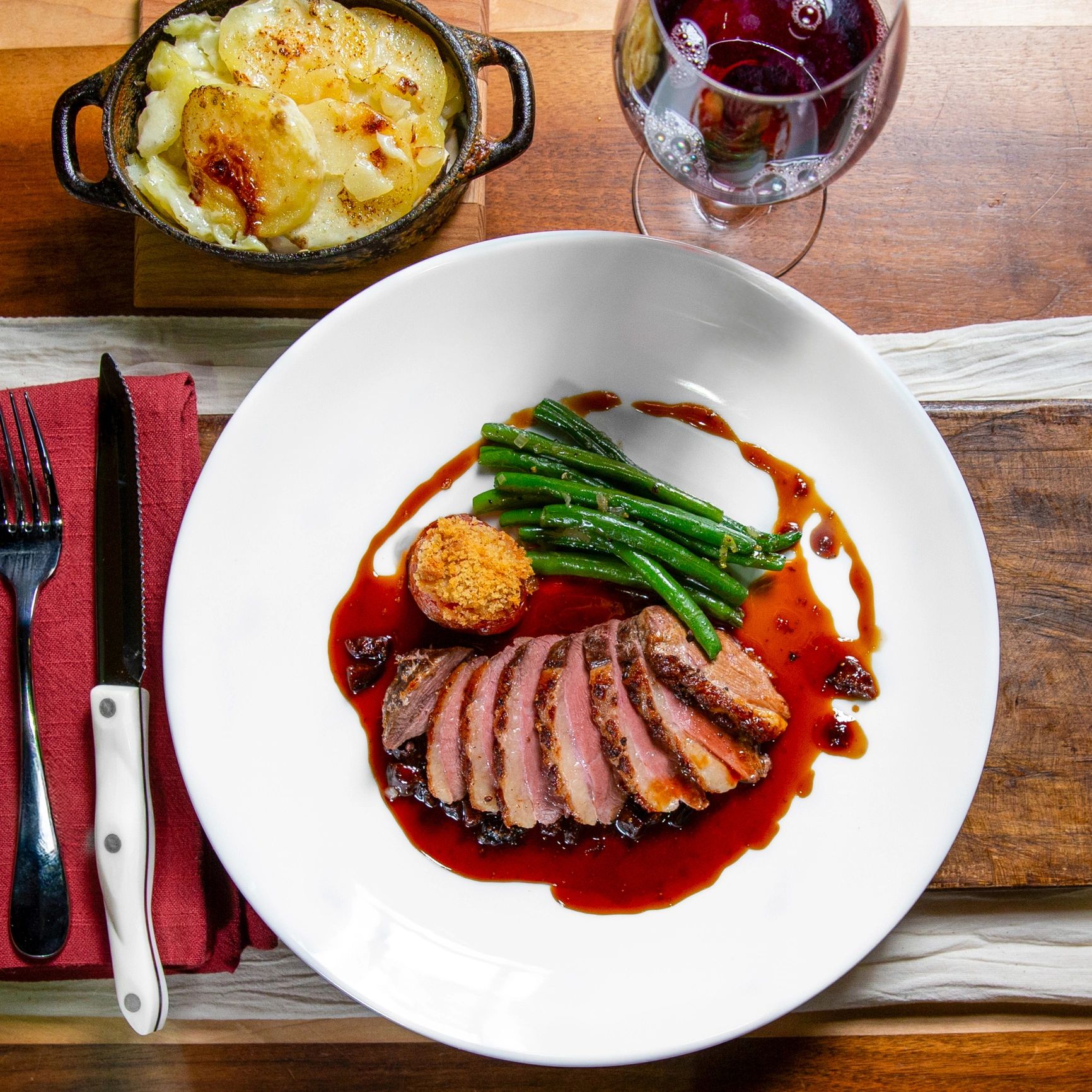 Duck confit with vegetables